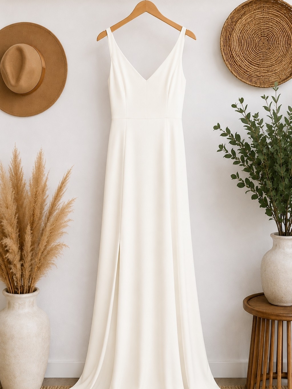 Show Me Your Mumu Jenn Maxi Dress Ivory Off White V Neck Formal Gown M